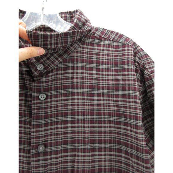 John Varvatos Shirt XL Button Down Plaid Classic Preppy Casual Cotton - Picture 6 of 11